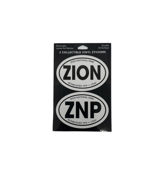 Sticker - Oval B&W - 2 Pk Zion