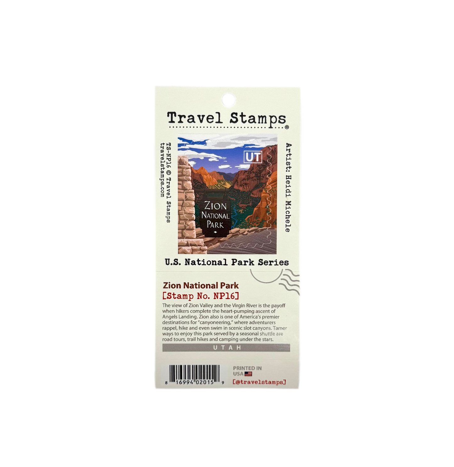 Travel Stamp Zion - NP16