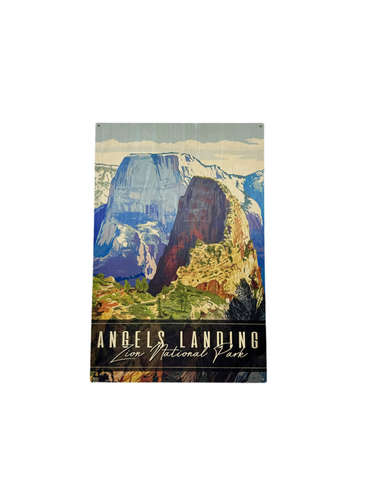 Sign - Wood - Angels Landing - D