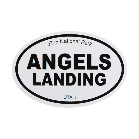 Sticker - Oval B&W - Angels Landing - 86006-OS