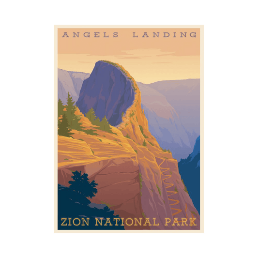 Poster - Zion Retro Angels Landing