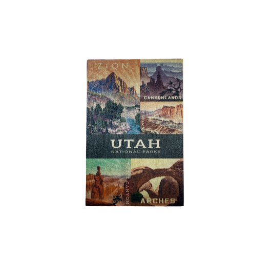 Magnet - Wood - Utah Parks Art - D